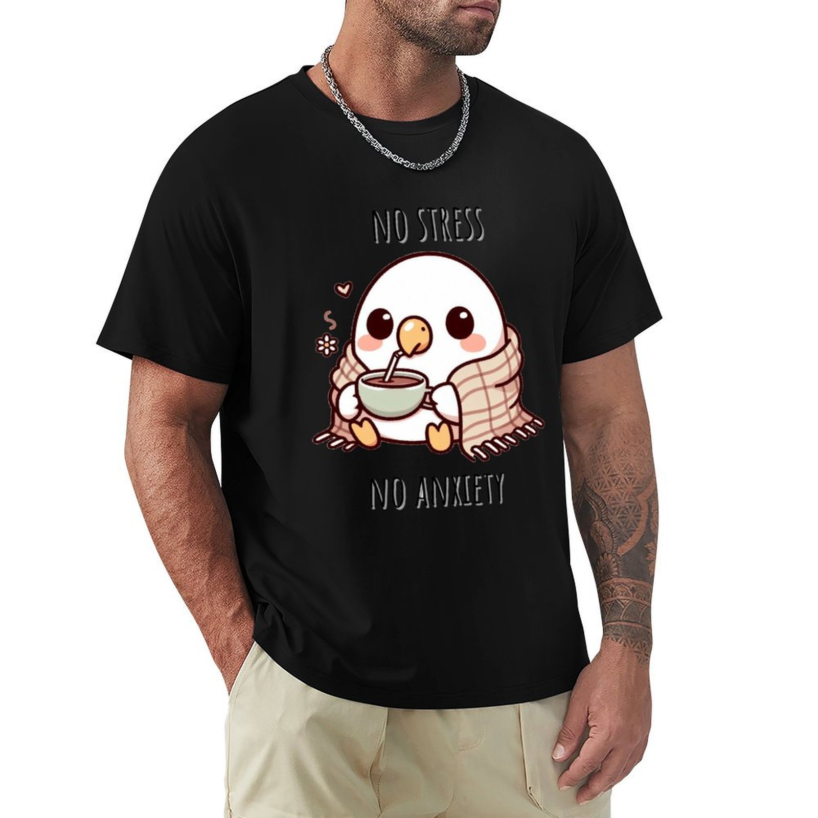 Chamomile Tea - Kamillethee Parkiet T-Shirt Grote Maat Korte