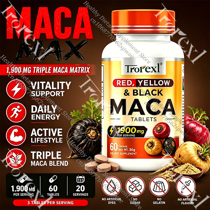 Ginger Tea - Natuurlijke Maca-worteltabletten - Ondersteunt vitaliteit en