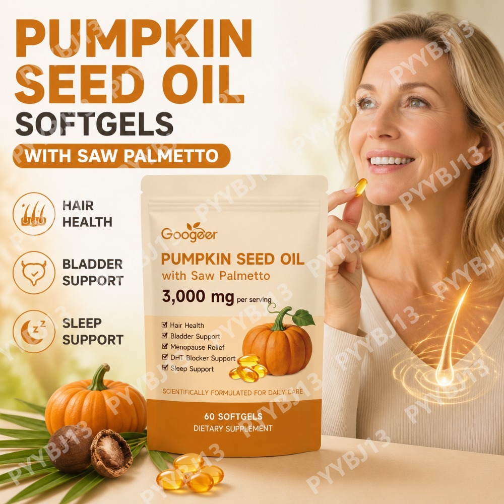 Herbal Supplement - Googeer Pompoenzaadolie Softgels met Saw Palmetto,