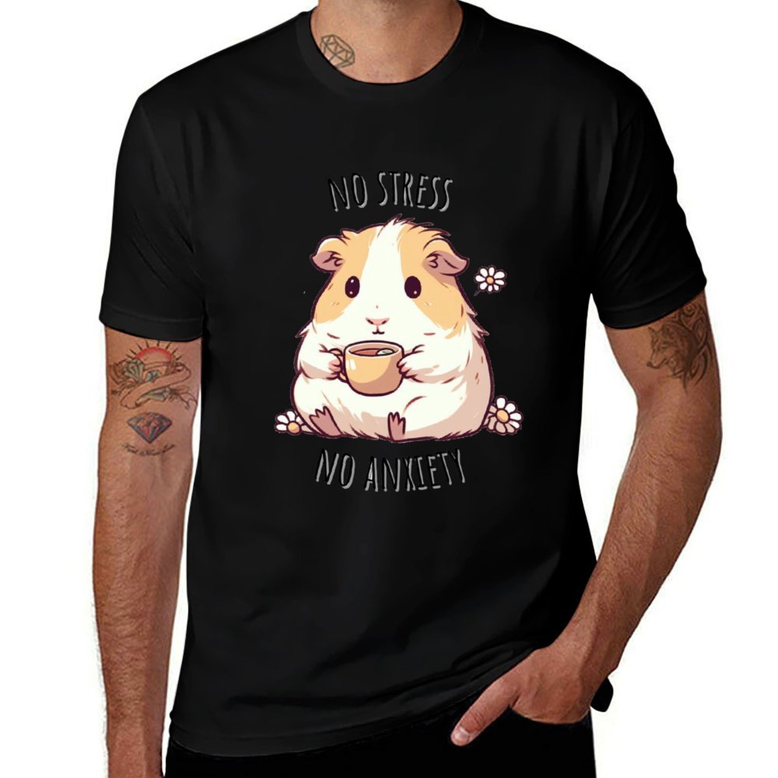 Chamomile Tea - Kamillethee Cavia T-Shirt Gymkleding Ademend T-shirt
