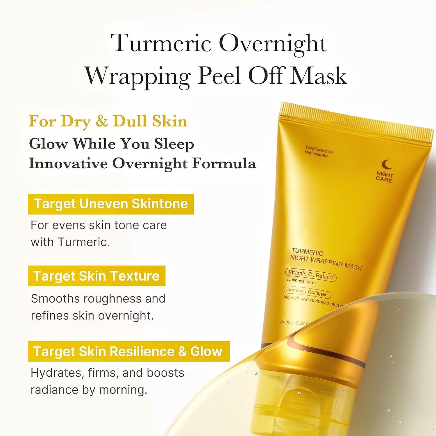 Kurkuma Collageen Peel-Off Mas - Turmeric recensie en prijs